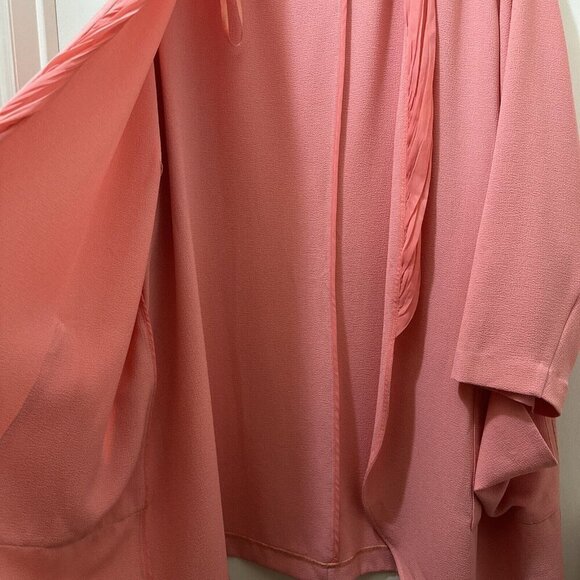 2/$30 Melissa McCarthy Seven 7 Open Front Blazer Jacket 3X Coral Pink Office - Picture 8 of 11
